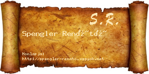 Spengler Renátó névjegykártya